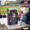 Cleveland Indians Chief Wahoo 125th Anniversary Figure in box with a matching mascot figurine standing on a bench seat.