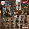 Front view of Cozy Winter Cane Corso Advent Calendar box and twenty-four dog figurines in winter gear.