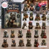 Front view of a Cozy Winter Cane Corso Advent Calendar box and twenty four miniature dog figurines.