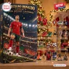 Front view of Cristiano Ronaldo 2026 Football Advent Calendar with numbered doors and miniature collectibles.