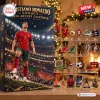 Front view of Cristiano Ronaldo 2026 Football Advent Calendar with open ornament display.