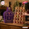 Crown Royal 88th Anniversary Advent Calendar features 24 miniature whisky bottles on a tiered wooden display.
