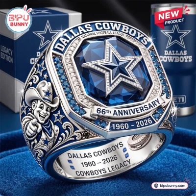 Dallas Cowboys 66th Anniversary Silver Commemorative Ring