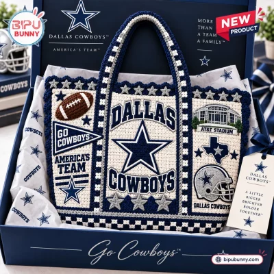 Dallas Cowboys NFL Crocheted Tote Bag