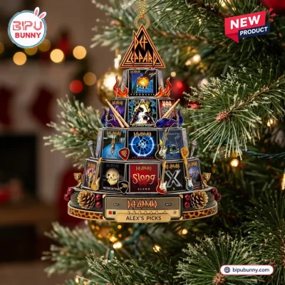 Def Leppard Iconic Album Covers Personalized Christmas Ornament