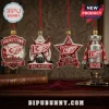 Detroit Red Wings 100th Anniversary 2026 Advent Calendar ornaments featuring winged wheel logos and commemorative text.