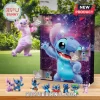 Disney Lilo and Stitch 2026 Advent Calendar featuring a space background, numbered doors, and small collectible figures.