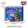 Disney Stitch Christmas 24-Day Advent Calendar with blue box, numbered doors, Stitch character, and festive holiday decor.