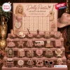 Dolly Parton Advent Calendar 2026 featuring 24 miniature resin collectibles on a pink tiered display shelf.