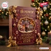 Dr Pepper Advent Calendar 2026 features a deep maroon box with gold bows, soda branding, and numbered countdown compartments.