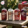 Dr Pepper Advent Calendar 2026 featuring four soda cans in original, diet, strawberries and cream, and cherry flavors on wood.