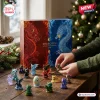Dragon Christmas Advent Calendar 2026 featuring a dual-tone red and blue box with twelve miniature dragon figurines.