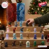 Dragon Christmas Advent Calendar 2026 featuring small fantasy dragon figurines on a wooden tiered display stand.