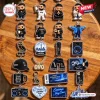 Top view of a Drake Iceman 2026 Advent Calendar featuring various small acrylic charms.