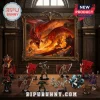 Dungeons & Dragons 2026 Advent Calendar featuring miniature dragon figures and polyhedral dice on a wooden table.
