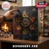 Dungeons & Dragons 24-Piece Miniature Advent Calendar featuring gold dice icons on a black box with numbered tear-off doors.