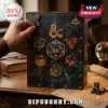 Dungeons & Dragons 24-Piece Miniature Advent Calendar featuring a black box with numbered doors and gold polyhedral dice icons.