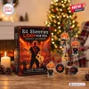 Front view of the Ed Sheeran Loop Tour 2026 Advent Calendar box beside hanging ornaments.