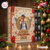 Front view of an Elvis Presley 2026 Advent Calendar box featuring holiday decorations and figurines.
