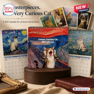 Famous Painting Cat 2027 Calendar
