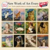 Front view of the Famous Painting Cat 2027 Calendar displaying a grid of twelve feline art parodies.