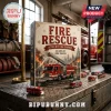 Fire Rescue Advent Calendar 2026 box with a red toy fire truck illustration, featuring 24 unique vehicle surprises.