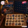 Florida Gators Christmas Advent Calendar 2026 featuring blue box, numbered slots, and 24 team-themed holiday ornaments.