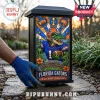 Florida Gators NCAA Solar Garden Light featuring a stained-glass style mascot design in orange, blue, and green colors.