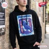 Man wearing a black Foo Fighters 2026 Tour Mosaic Stadium pullover hoodie with a graphic of a raven and a door.