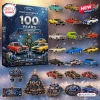 Front view of Ford Australia 100 Years Ornament Advent Calendar featuring miniature classic car hanging ornaments.