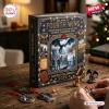 Front view of the Fourth Wing 2026 Advent Calendar box featuring dragon graphics and book-themed ornaments on a table.