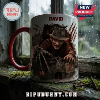 Freddy Krueger Never Sleep Again Red Handle Mug
