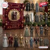 Game of Thrones Advent Calendar 2026 featuring a maroon box with Daenerys and miniature character ornaments on a table.
