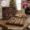 Georgia Bulldogs Christmas Advent Calendar 2026 featuring 24 team-themed ornaments on a wooden table near a lit tree.
