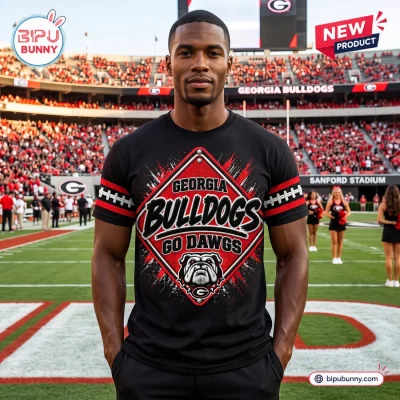 Georgia Bulldogs Football Mascot Black T-Shirt
