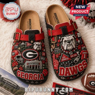 Georgia Bulldogs Sanford Stadium Suede Clogs