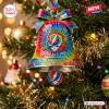Grateful Dead 60th Anniversary Bell Ornament featuring tie-dye patterns, the Steal Your Face logo, and dancing bears.