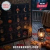 Grateful Dead Halloween Psychedelic Harvest Advent Calendar with gold icons including mushrooms, roses, and pumpkins.