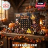 Gravity Falls Halloween Advent Calendar 2026 featuring Bill Cipher, Dipper, and Mabel figures on a rustic mantelpiece.