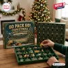 Green Bay Packers Christmas Advent Calendar 2026 with twenty-four numbered compartments and team-themed ornaments.