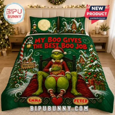 Green Monster Christmas 2026 Themed Bedding Set