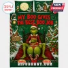 Green Monster Christmas 2026 Themed Bedding Set featuring a cartoon character in a winter scene with text overlay.