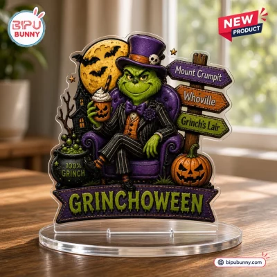 Grinch Grinchoween Halloween Acrylic Block Plaque