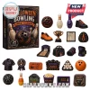 Halloween Bowling Ornament Advent Calendar 2026 box featuring 24 miniature bowling-themed acrylic ornaments and icons.