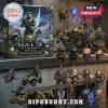 Halo 25th Anniversary Collector Advent Calendar box alongside miniature vinyl figures of Spartan soldiers and vehicles.