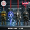 Halo 25th Anniversary Collector Advent Calendar figurines featuring Master Chief, Cortana, Arbiter, and a Spartan.