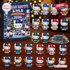 Hello Kitty MLB 2026 Season Advent Calendar featuring miniature Hello Kitty figures in various baseball team uniforms.