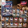 Hello Kitty x MLB 2026 Baseball Christmas Advent Calendar box with assorted Hello Kitty figurines wearing team uniforms.