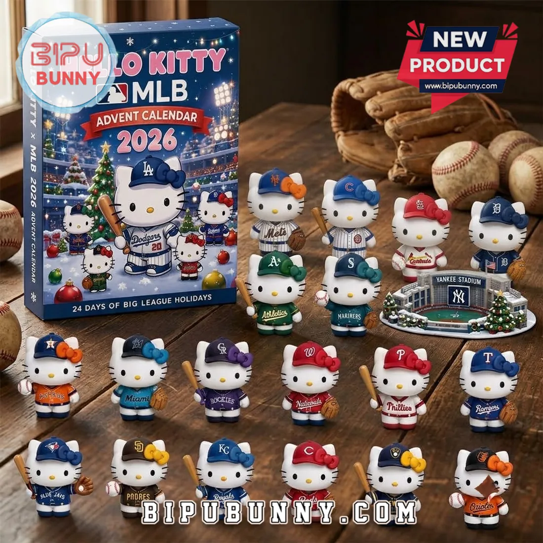 Hello Kitty x MLB 2026 Baseball Christmas Advent Calendar Hello Kitty x MLB 2026 Baseball Christmas Advent Calendar
