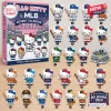 Hello Kitty x MLB Advent Calendar 2026 featuring 24 numbered baseball-themed figurines in team jerseys with bats and gloves.